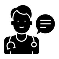 An icon design of doctor consultation vector