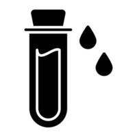 An editable design icon of sample tube, lab apparatus vector