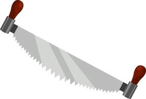 Double sided saw, illustration, vector on white background.