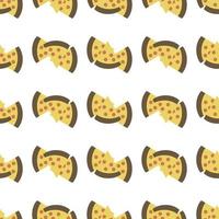 Pizza wallpaper, illustration, vector on white background.