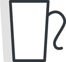 Tall porcelain cup, illustration, vector, on a white background. vector