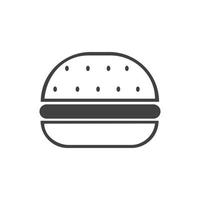 diseño de ilustración de icono de vector de hamburguesa