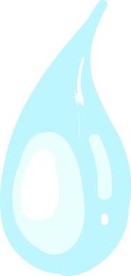 Water drop, illustration, vector on white background.