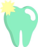 Shiny tooth, illustration, vector, on a white background. vector