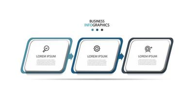 Modern business Infographic design template Vector with icons and 3 options or steps. Can be used for process diagram, presentations, workflow layout, banner, flow chart, info graph.Eps10 vector