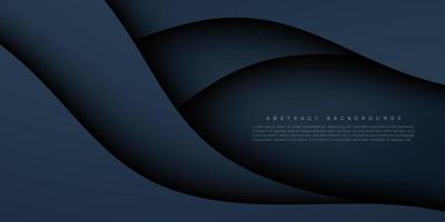 Abstract wavy luxury dark grey and black background. Eps10 Illustration vector