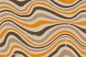 Groovy hippie 70s backgrounds with waves swirl twirl pattern vector