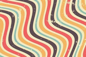 Groovy hippie 70s backgrounds with waves swirl twirl pattern vector