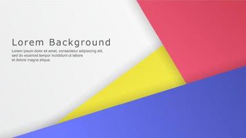 Abstract red blue yellow color background design vector