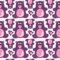 Cute bear pattern , illustration, vector on white background