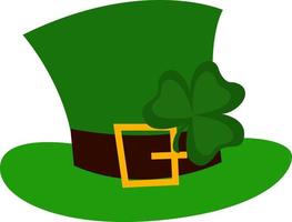 Patricks day hat, illustration, vector on white background.