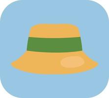 Camping hat, illustration, vector on a white background.