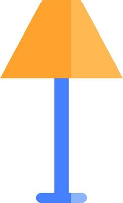 Elegant yellow lamp, illustration, vector, on a white background.