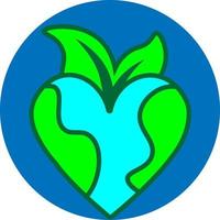 Ecology heart, illustration, vector, on a white background. vector