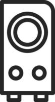 Music speaker, illustration, vector on a white background.