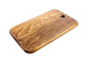 tabla de cortar de madera aislada foto
