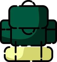 Camping backpack, illustration, vector on a white background.