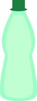 Small green bottle, illustration, vector, on a white background. vector