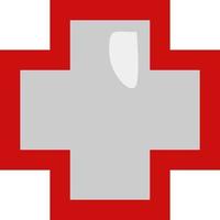 Medical cross, illustration, vector on a white background.