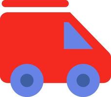 Food delivery truck, illustration, vector on a white background.