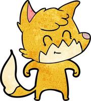 Vector fox character in cartoon style