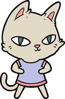 Vector cat character in cartoon style