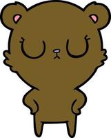 Vector bear character in cartoon style