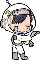 Vector astronaut character in cartoon style