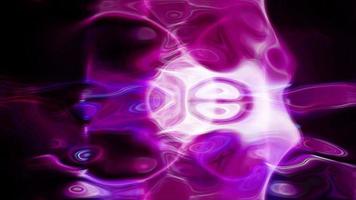 los patrones de luz fractal rosa fluyen, ondulan y brillan - lazo video