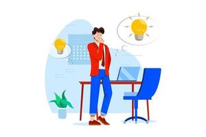 Businessman catching business idea vector