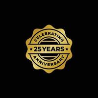 25 years anniversary celebration logo vector