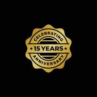 15th years anniversary celebration logo vector