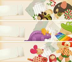 Toys, candy and childhood memories - background vector