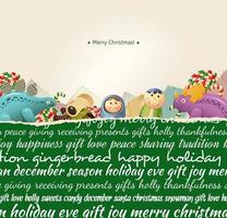 Christmas background with toys vector