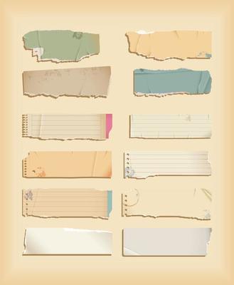 Torn paper - objects