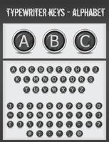 typewriter keys- alphabet vector