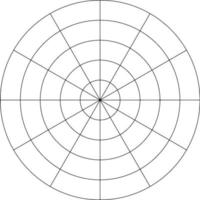 Polar Graph With Radius 5, vintage illustration. vector