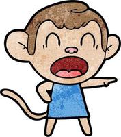 Vector monkey character in cartoon style