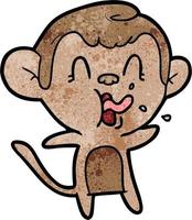 Vector monkey character in cartoon style