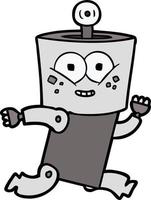 Vector robot character in cartoon style