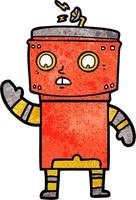 Vector robot character in cartoon style