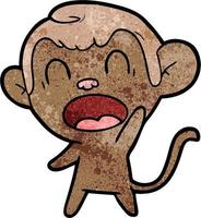 Vector monkey character in cartoon style