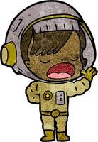 Vector astronaut character in cartoon style