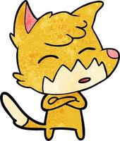 Vector fox character in cartoon style