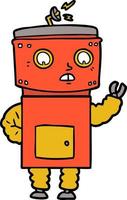 Vector robot character in cartoon style