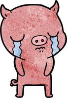 Vector pig character in cartoon style