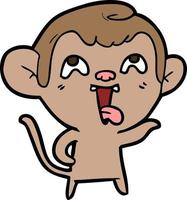 Cartoon crazy monkey vector