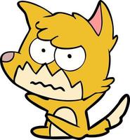 Cartoon angry fox vector