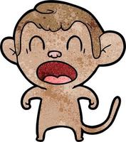 Vector monkey character in cartoon style