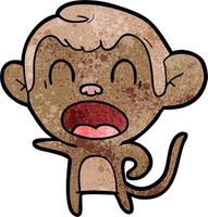 Vector monkey character in cartoon style